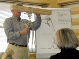 Wood beam for attaching come-along