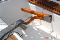 Folding tiller for an Alberg 30